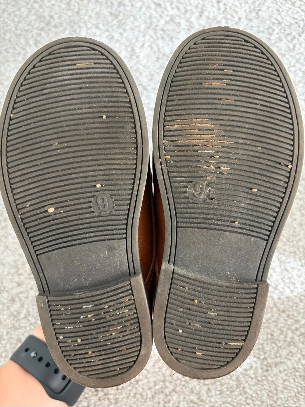 Cat & Jack Toddler Brown Velcro Dress Shoes - Size 9T